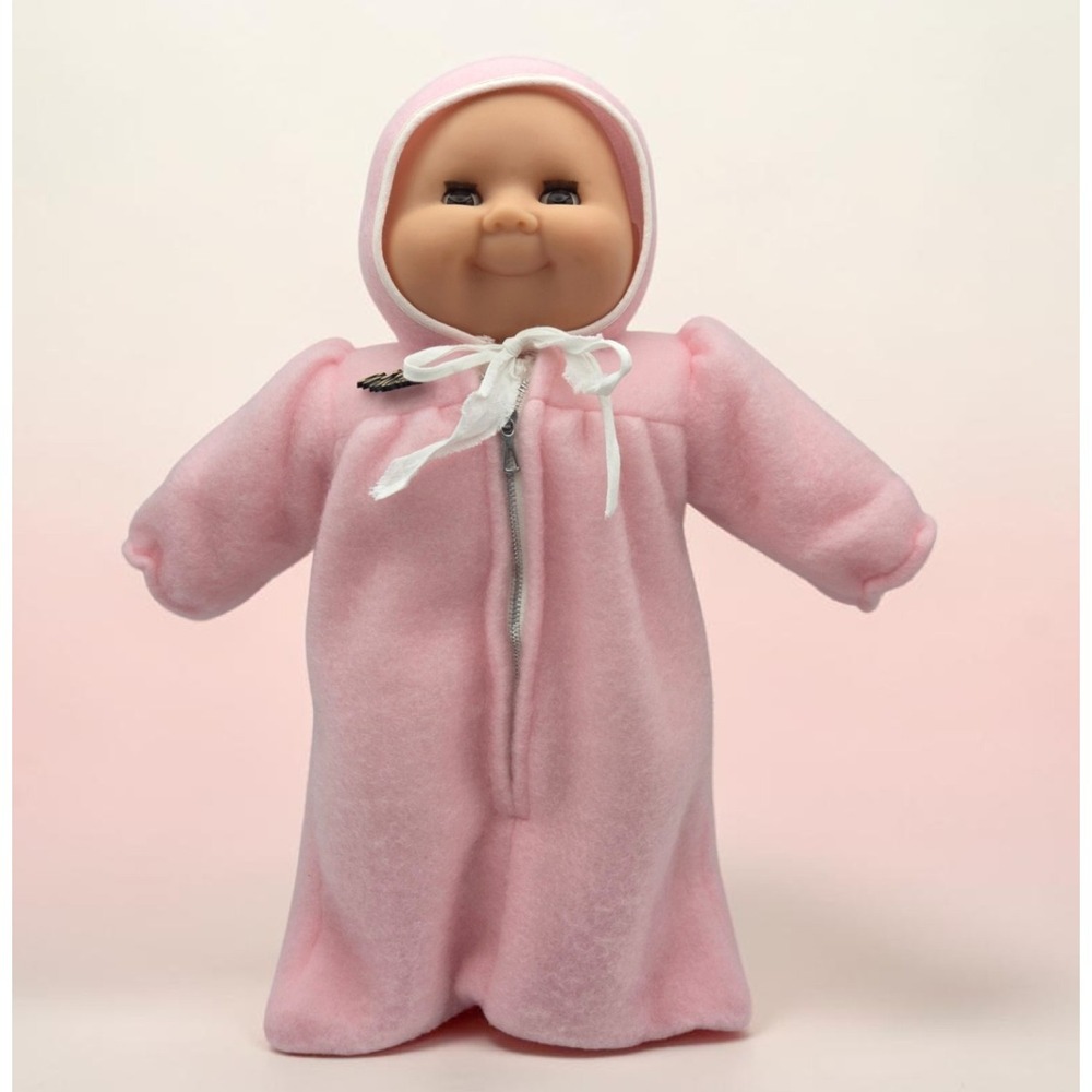 Vintage Gotz Puppe Baby Girl Doll Pink Suit Brown Eyes 16" Sleepy Eyes MINT!